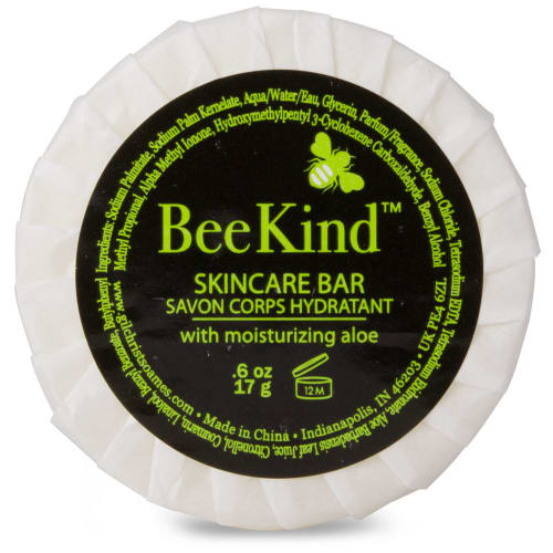 BeeKind Aloe Skincare Soap, Tissue Pleat Wrap, 0.6oz/17g
